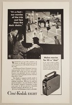 1934 Print Ad Cine-Kodak Eight Movie Cameras Playing Badminton on Cruise... - $15.28