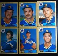 1987 Topps Traded Seattle Mariners Team Set of 6 Baseball Cards - £1.58 GBP