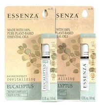 2 Essenza 0.3 Oz Aromatherapy Revitalizing Eucalyptus Essential Oil Roll On - £16.07 GBP