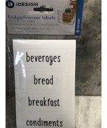 ShipN24Hours.New-I.Design Fridge/Freezer Labels. 36 Assorted Clear Level... - $14.73