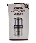 Secura Electric Coffee Grinder and Spice Grinder with 2 Stainless Steel ... - $42.03