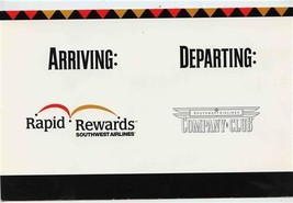 Southwest Airlines Company Club Departing Rapid Rewards Arriving Brochure 1990&#39;s - £18.55 GBP