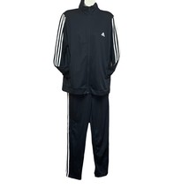 Adidas Womens LifeStyle Track Suit Pants And Jacket Black White Sz XL DV2431 New - £55.43 GBP