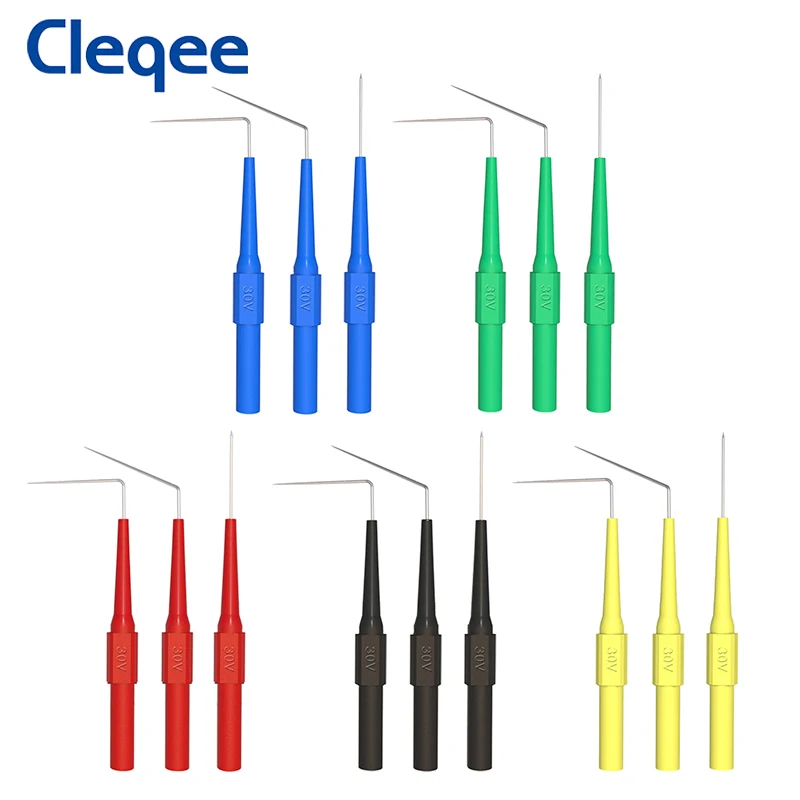 Cleqee P1920B 30PCS Back Probe Automotive Kit 4mm Banana  to  Clip Leads with Wi - £215.81 GBP