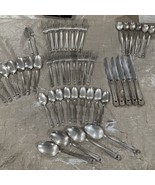 1847 Roger Brothers Silver Plate Eternally Yours 49 Pieces Forks Spoons ... - £156.42 GBP