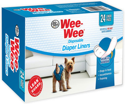 [Pack of 4] Four Paws Wee Wee Disposable Diaper Liner Pads 24 count - £30.91 GBP