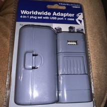 Conair Travel Smart Worldwide Adapter 4-in-1 Plug Set  USB Port &amp; Case - £14.19 GBP