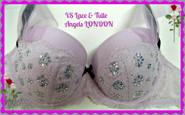 36D Swarovski Victorias Secret Dream Angel Push Up Iris Bridal Wedding Lace Tulle - £31.44 GBP