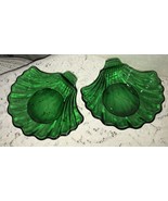 Vintage Green Dish Clam Shell Anchor Hocking Forest Emerald Mid Century ... - $36.00