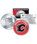 CALGARY FLAMES Royal Canadian Mint Medallion NHL Colorized Coin * LICENS... - £6.73 GBP