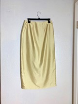 Larry Levine Womens Sz 8 P Gold Long Maxi Skirt Lined Nylon Poly Blend Suit - £18.66 GBP