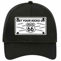 Get Your Kicks On 66 Novelty Black Mesh License Plate Hat - £22.77 GBP