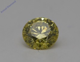 Round Cut Loose Diamond (0.41 Ct,Yellow(Irradiated) Color,VS1 Clarity) - £342.88 GBP