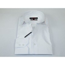 Men's Axxess Turkey Shirt 100% Egyptian Cotton High Collar 224-03 White Pique image 2