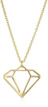 Nuevo Eeuu Hecho ECRU metal Color Dorado Diamante Recortado 16&quot; Collar - $19.92