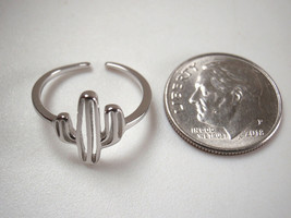 Desert Cactus Toe Ring Adjustable 925 Sterling Silver - $7.19