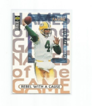 Brett Favre (Green Bay) 1997 Upper Deck Collector&#39;s Choice &quot;Rebel&quot; Card #71 - £3.92 GBP