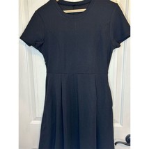 Women&#39;s Classic Fit and Flare Knee Length Dress Black Size L - $24.75