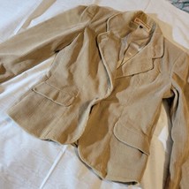 Vintage 1980s Blazer Womens 11/12 Brown Corduroy One Button Jacket  - £15.71 GBP