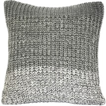 Hygge Gray Stripe Knit Pillow, with Polyfill Insert - £32.10 GBP