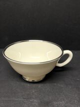Lenox MONTCLAIR China Footed (1) Tea Cup W/ Platinum Trim  Ivory - B 501 - $9.49