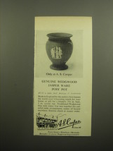 1960 A.S. Cooper Wedgwood Jasper Ware Posy Pot Advertisement - £11.79 GBP