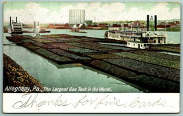 Il più Grande Gas Serbatoio IN World Allegheny Pennsylvania Pa 1907 DB Cartolina - £5.57 GBP