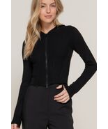 2-way zip closure sweater hoodie cardigan - $62.43 CAD