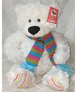 GANZ HX11211 Gusty The White Bear Hug Me Collection 15 Inches 3 Plus Age - £13.54 GBP