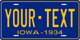 Iowa 1934 License Plate Personalized Custom Auto Bike Motorcycle Moped Key Tag - £8.58 GBP+