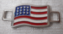 Red Wing Shoe American Flag Boot Lace Shoe Keeper Charm Watch Clip USA Single Pc - £5.53 GBP