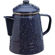 Coleman - Enamelled Stainless Steel Percolator for Outdoor Use, 9 Cup Ca... - £37.49 GBP