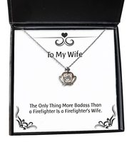 The Only Thing More Badass Than a Firefighter is a Firefighter&#39;s. Wife Crown Pen - £39.12 GBP