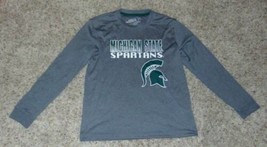 Boys Shirt Michigan State Spartans Gray Long Sleeve Crew Tee-size L 16-18 - £13.93 GBP