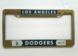 Los Angeles Dodgers &amp; Arco  Metal License Plate Frame Holder - £11.76 GBP