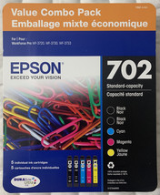 Epson 702 Ink Set 5 Pack T7021-5-SVH Exp 2026+ Genuine OEM Sealed Retail Package - $54.98