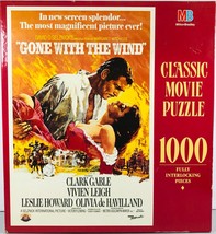 *NEW/SEALED* Gone With The Wind 1000 Piece Milton Bradley Puzzle Movie Poster - £23.70 GBP