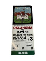1997 Oklahoma Sooners Baylor Bears Football Ticket Stub OU BU Norman - £7.87 GBP