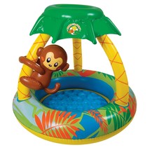 Poolmaster 81610 Learn-to-Swim Go Bananas Monkey Swimming Pool with Sun Protecti - £37.95 GBP