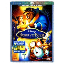 Disney&#39;s:Beauty and the Beast (2-Disc Blu-ray, 1991, No DVD) Like New w/ Slip ! - $9.48