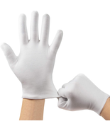 20 Pcs Cotton Gloves White Cotton Gloves for Women and Men, Washable 10 ... - £9.93 GBP