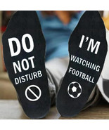 Socks Do Not Disturb Football Watching Funny Crew Novelty Gift Mens Prin... - £4.88 GBP+