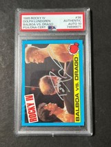 1985 Topps Rocky IV #38 Signed Card Dolph Lundgren &quot;Balboa Vs. Drago!&quot; PSA Ivan  - $599.99