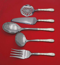 Repousse by Kirk Sterling Silver Thanksgiving Serving Set 5pc HH WS Custom - £278.84 GBP