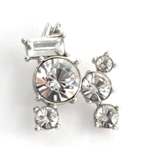 Swarovski Crystal Dog Baguette Round Crystals Silver Tone Pin Animal Jew... - $33.00