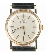 Vintage Omega 14k Yellow Gold Hand-Winding Mechanical Watch w/ Leather S... - $23,184.26 MXN
