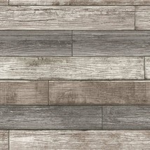 Reclaimed Wood Plank Natural Peel And Stick Wallpaper,, Nuwallpaper Nu3130 - £37.91 GBP