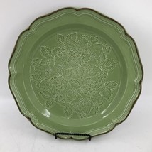 Mikasa Key Lime F9401 Chop Plate Platter 13&quot; Grapes Green Footed VTG MCM - £23.52 GBP
