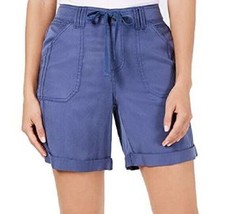 Style &amp; Co Womens 18 New Uniform Blue Pockets Crochet Trim Shorts NWT AY10 - £9.17 GBP