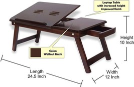 Wooden Laptop Table Portable Laptop Table Best Quality Lappy Table 24&quot; - £59.34 GBP